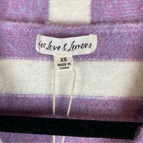 For Love & Lemons Maud Cropped Sweater Vest NWT  Size XS - Picture 3 of 6